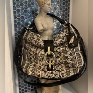 Diane von Furstenberg DVF Sutra Hobo Golden Python & Black Accents NWT’s